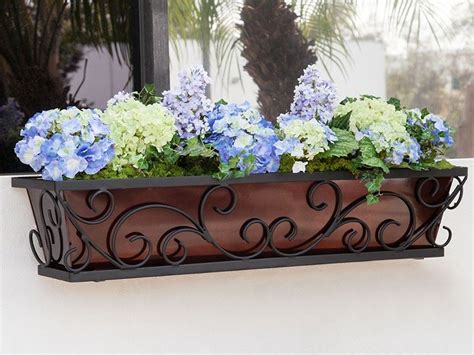 metal window boxes over the rail|36 inch window box planter.